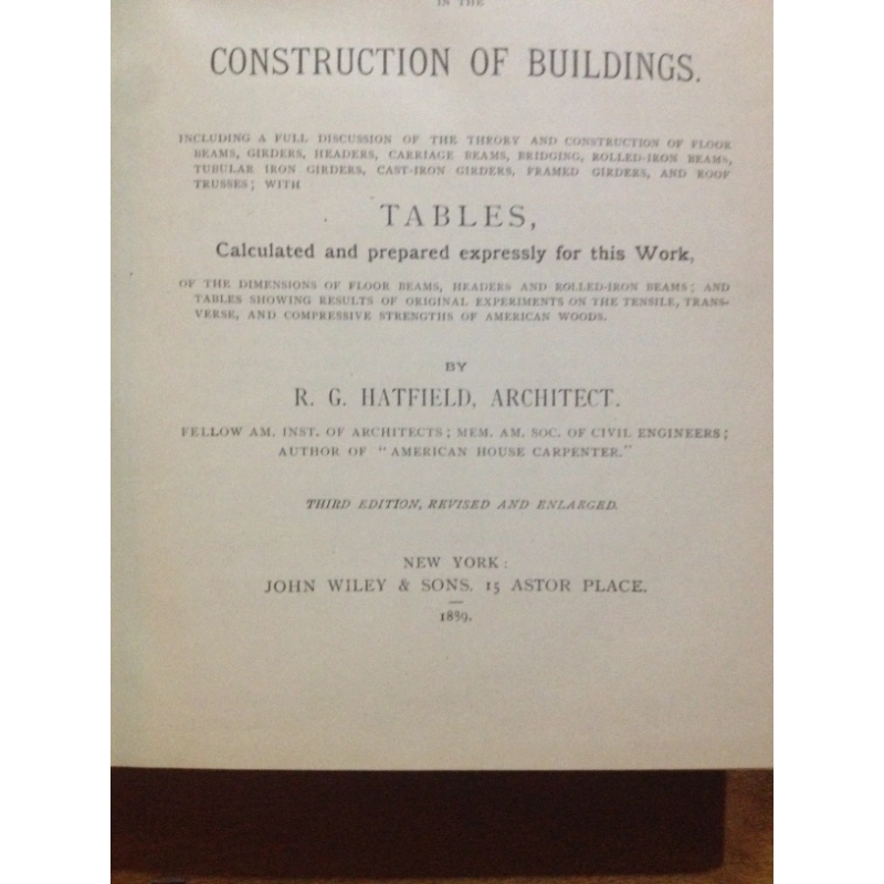 THEORY OF TRANSVERSE STRAINS AND ITS APPLICATION OF THE CONSTRUCTION OF BUILDINGS BY: R.G. HATFIELD BooksCardsNBikes