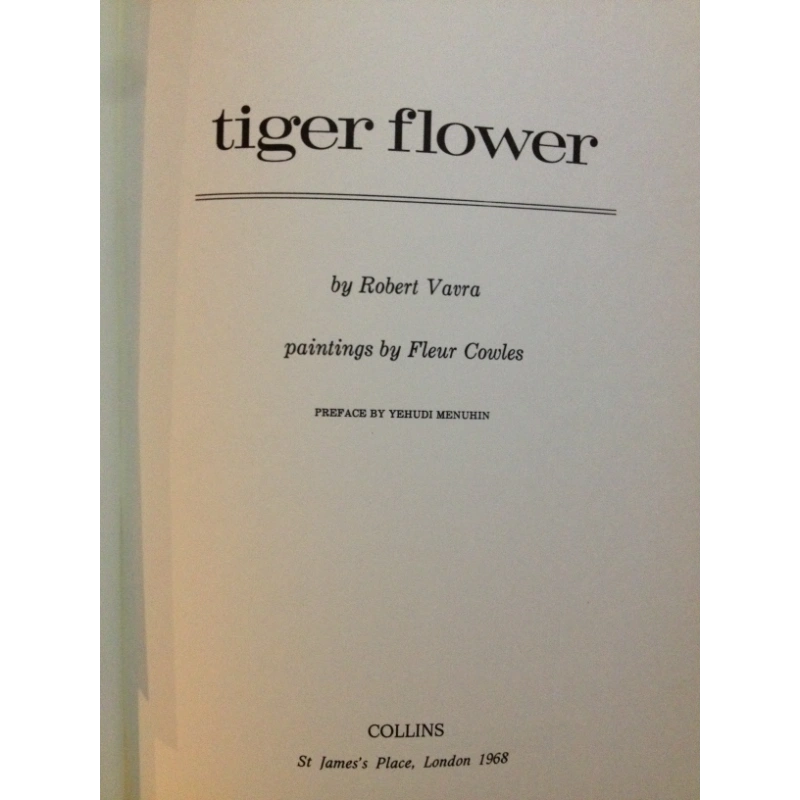 TIGER FLOWER   BY: ROBERT VAVRA BooksCardsNBikes
