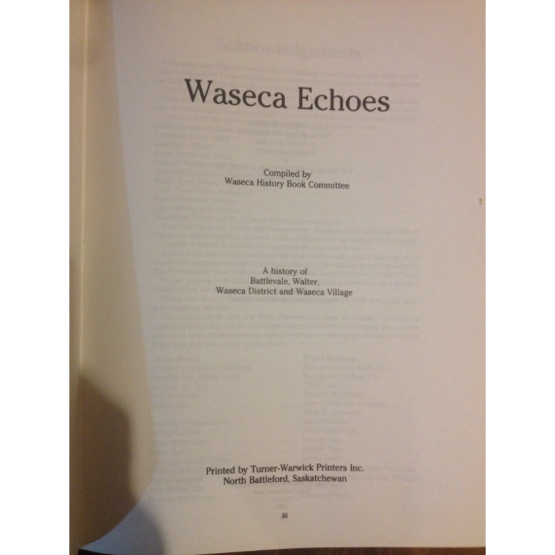 WASECA ECHOES BY: HISTORY BOOK COMMITTEE BooksCardsNBikes