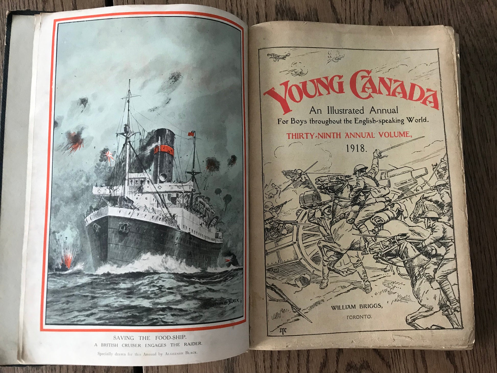 YOUNG CANADA AN ILLUSTRATED ANNUAL 1918 - MULTIPLE AUTHORS BooksCardsNBikes