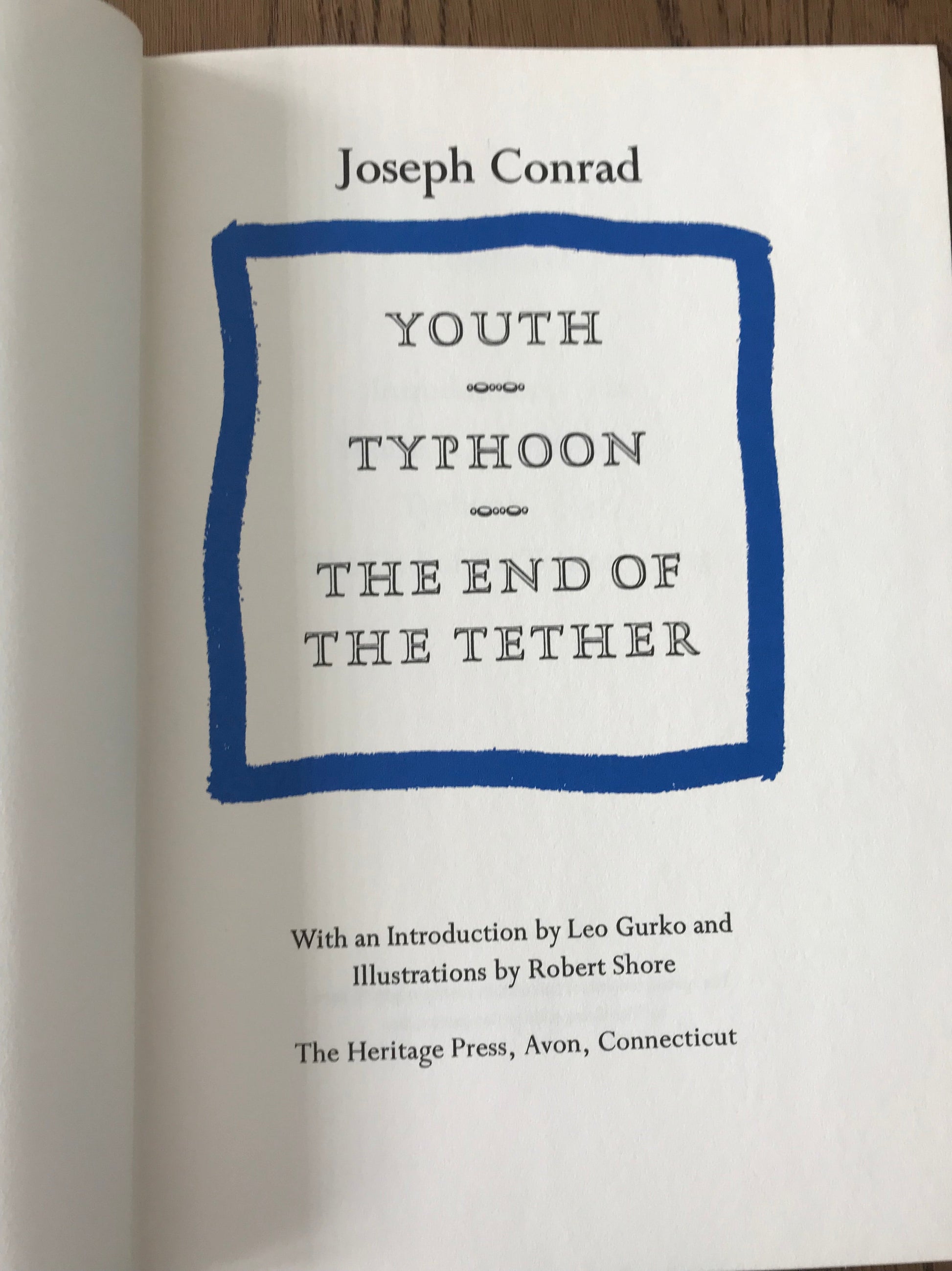 YOUTH - TYPHOON - THE END OF THE TETHER - JOSEPH CONRAD BooksCardsNBikes